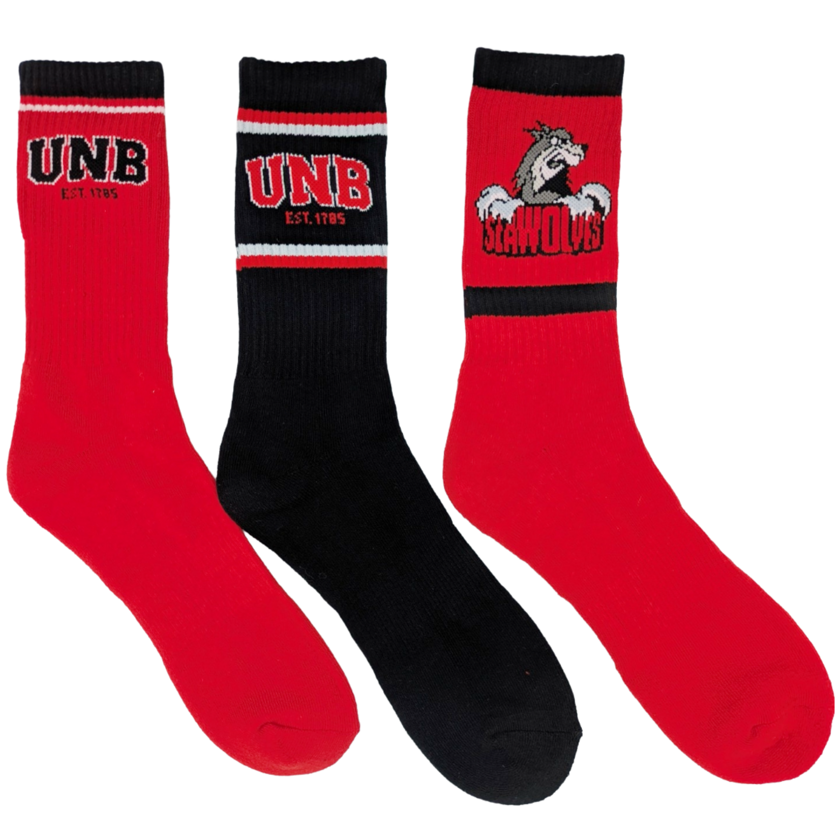 3 Pack Crew Socks - UNB & Seawolves