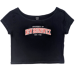 UNB Signature Ladies Cropped Off-The-Shoulder Tee