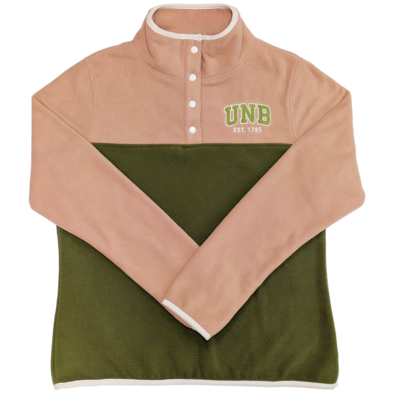 Women's Polar Fleece Top - Green/Pink