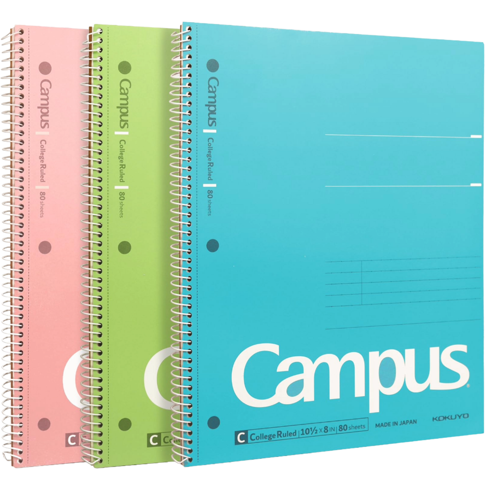 KOKUYO KOKUYO Campus Spiral Notebook College Rule 80 Sheets Pack of 3