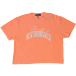 Ladies Puff Print Cropped Tee