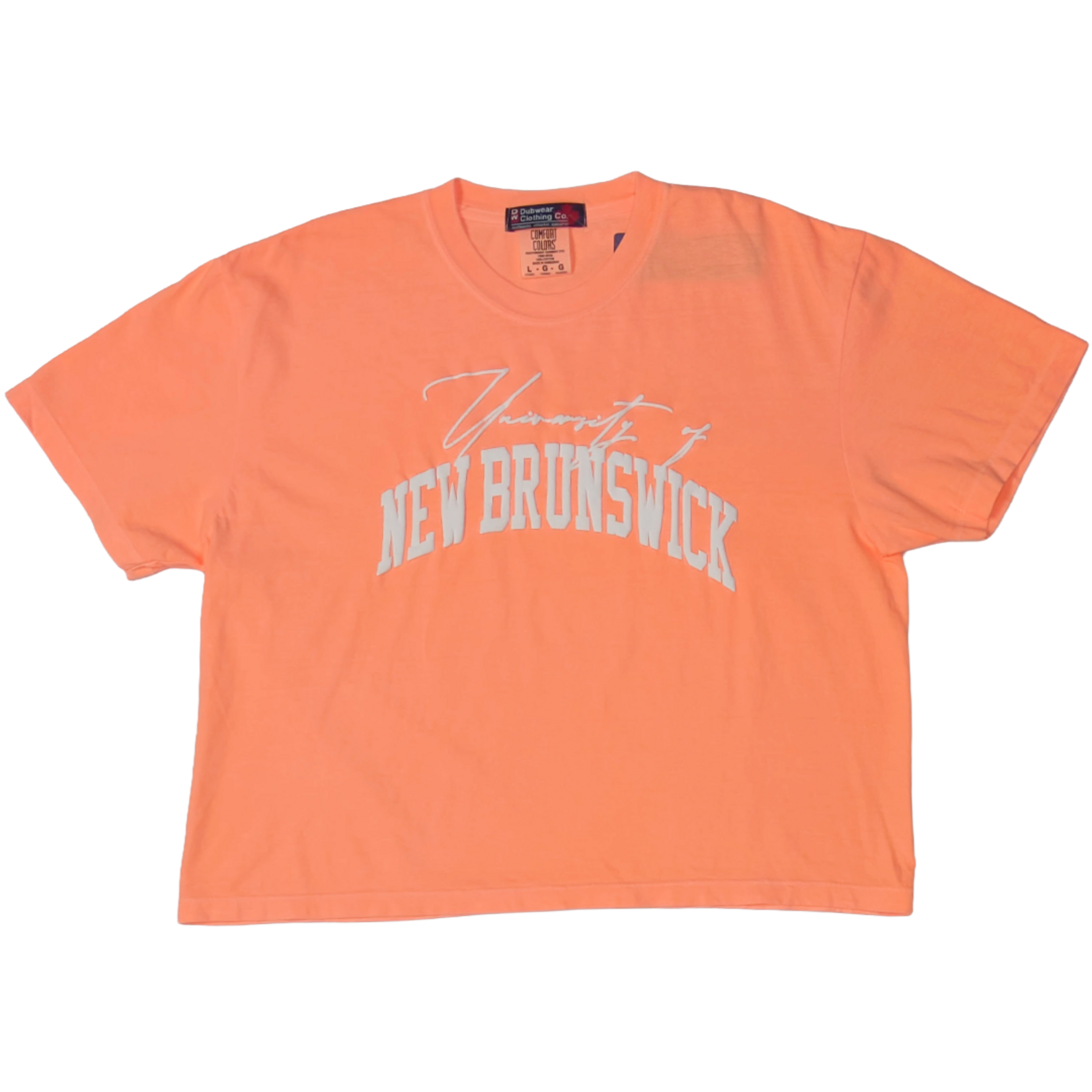 Ladies Puff Print Cropped Tee