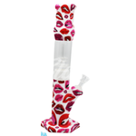 Kisses 13" SILICONE AND GLASS STRAIGHT TUBE w/ SHOWERHEAD PERC