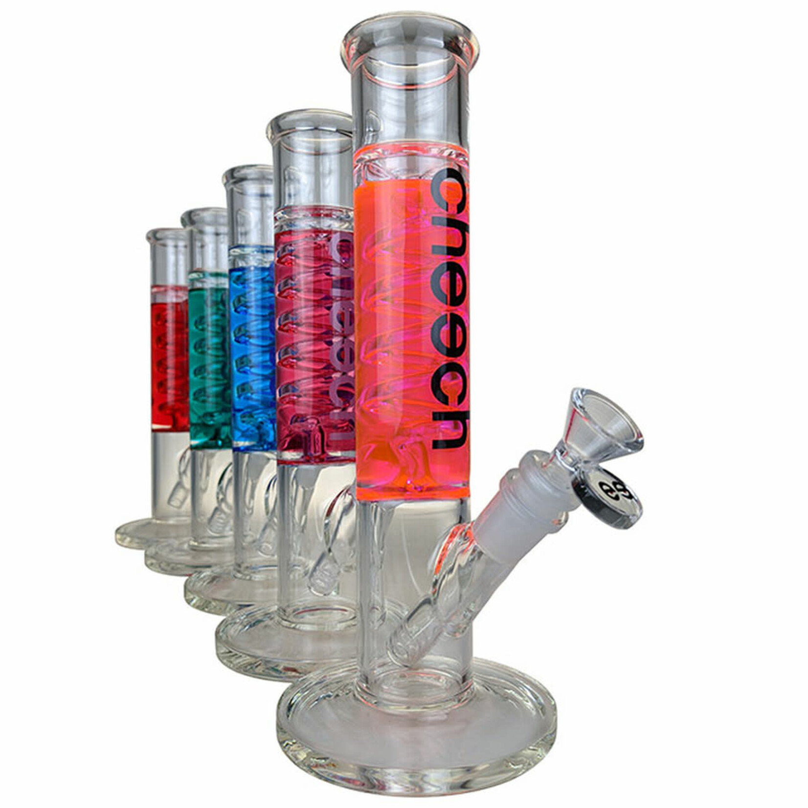 Cheech 12"Glycerine Coil Straight Tube