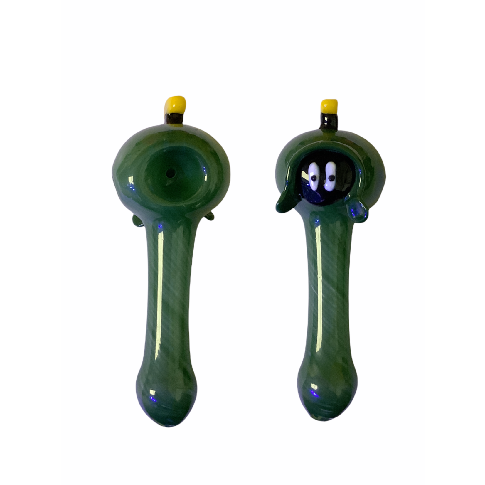 Crush Glass GREEN HELMET MARTIAN PIPE