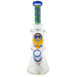 Cheech 11" HONEY DRIP DUAL CHAMBER BEAKER yell/ blue