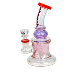 Cheech CHEECH GLASS- 8" SHOWERHEAD BANGER HANGER RIG- RED/PURPLE