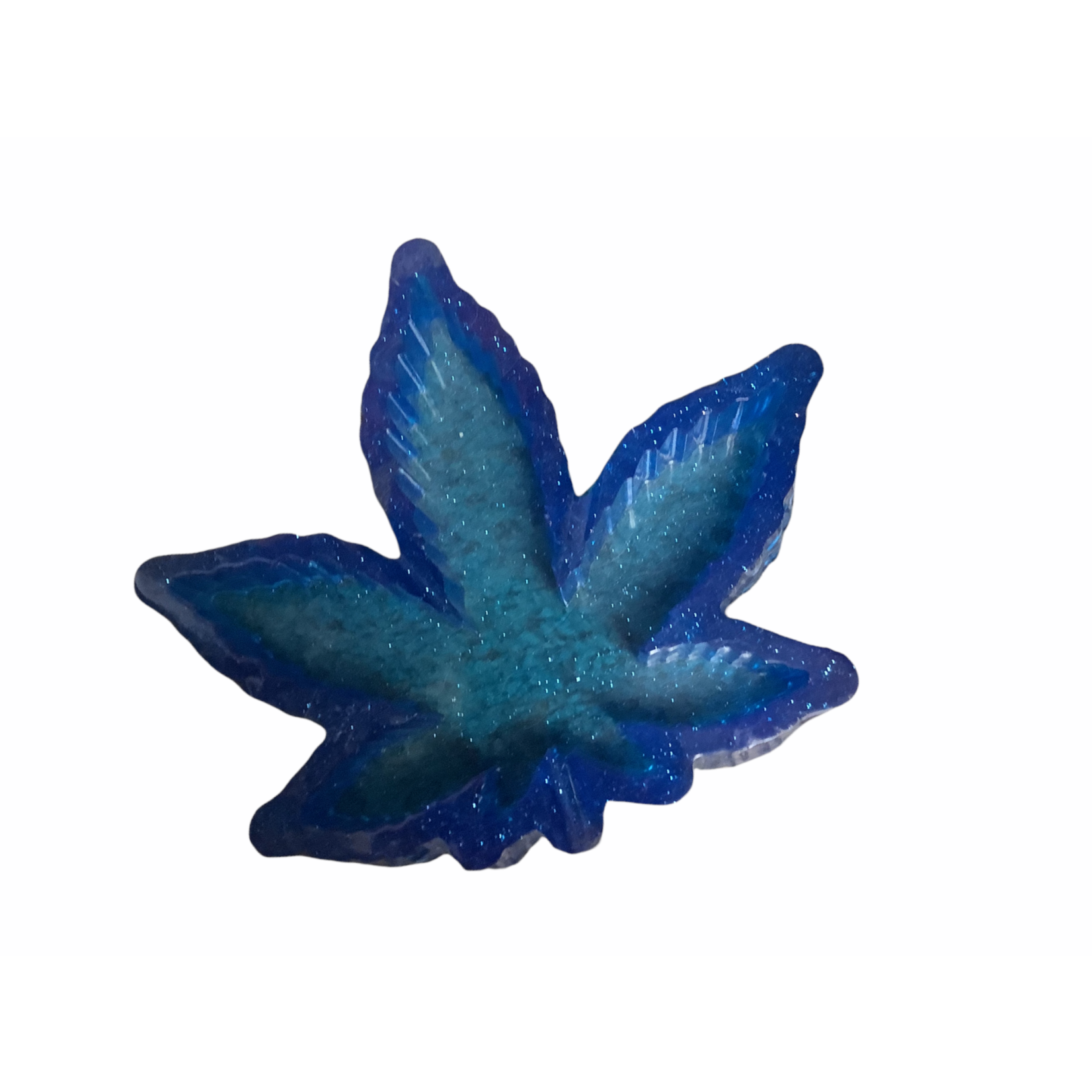 Large Leaf Ashtray Blue