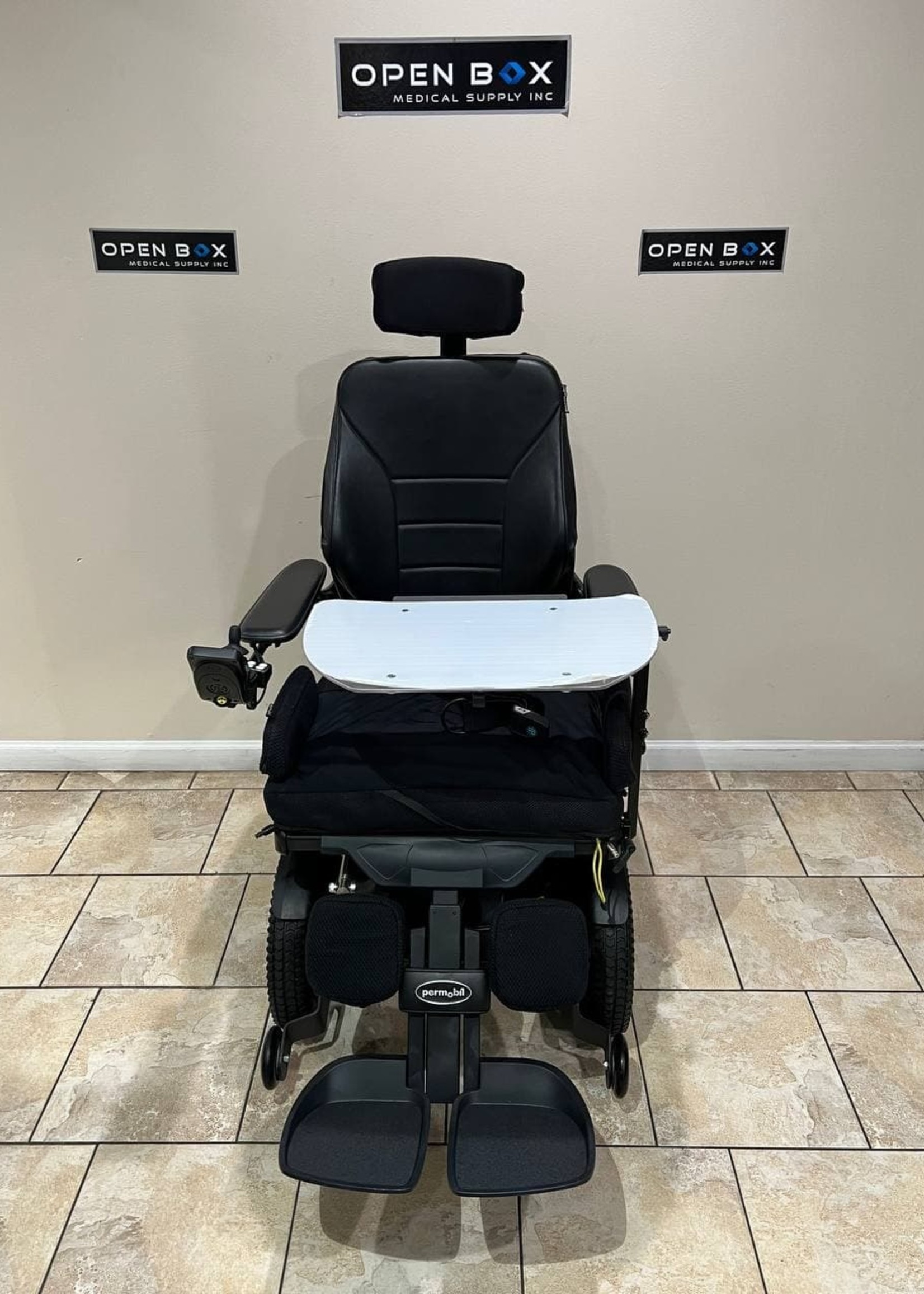 Permobil  F3 Rehab Power Chair with a Table