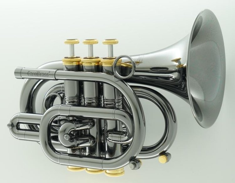 CarolBrass CarolBrass Blackhawk Series Classic Pocket Black Gold Trumpet CPT-3000-GLS-Bb-BG
