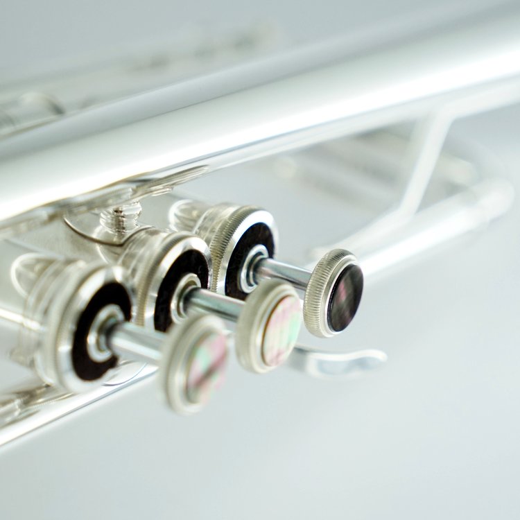 CarolBrass CarolBrass Professional Trumpet with Silver Plated Finish CTR-5060H-GSS-Bb-S