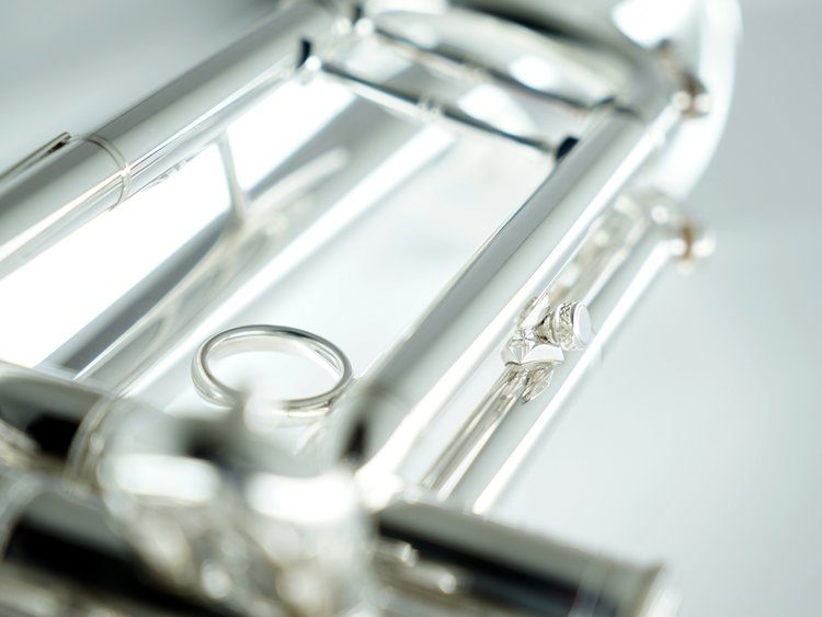 CarolBrass CarolBrass Professional Trumpet with Silver Plated Finish CTR-5060H-GSS-Bb-S