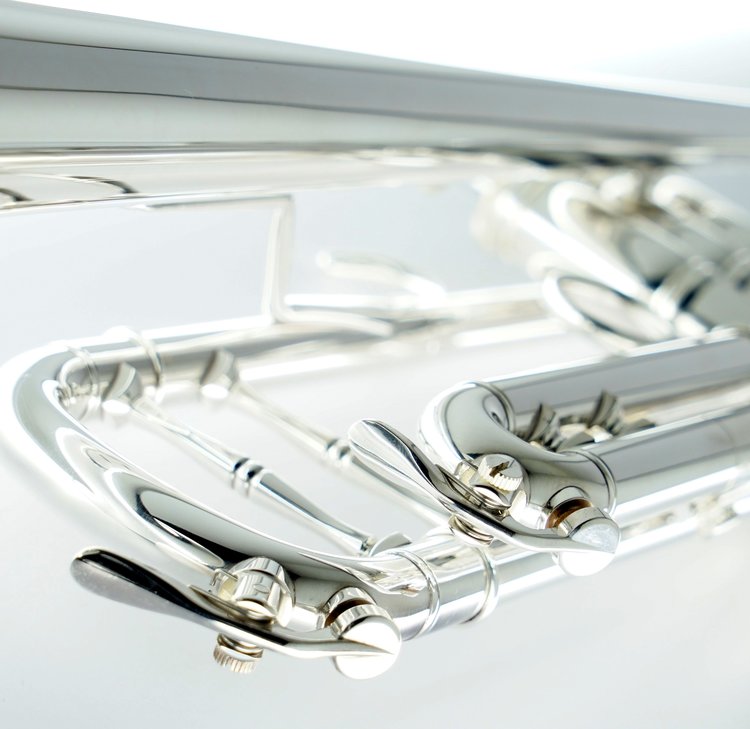 CarolBrass CarolBrass Professional Trumpet with Silver Plated Finish CTR-5060H-GSS-Bb-S