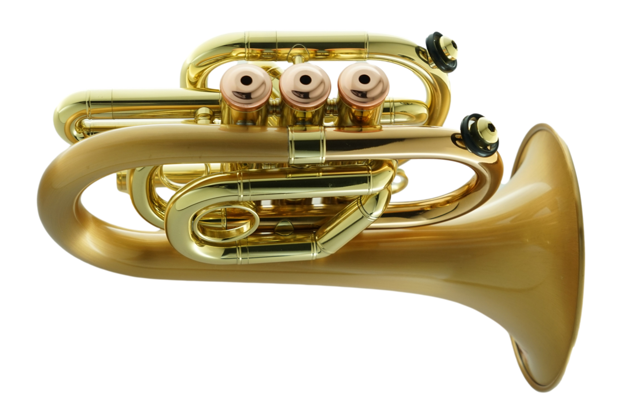 Carol Brass CPT-4000-YLS-C-S C Pocket Trumpet with Satin Finish