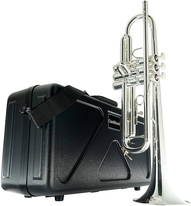 CarolBrass CarolBrass Beginner Trumpet with Silver Plated Finish CTR-2000H-YSS-Bb-S