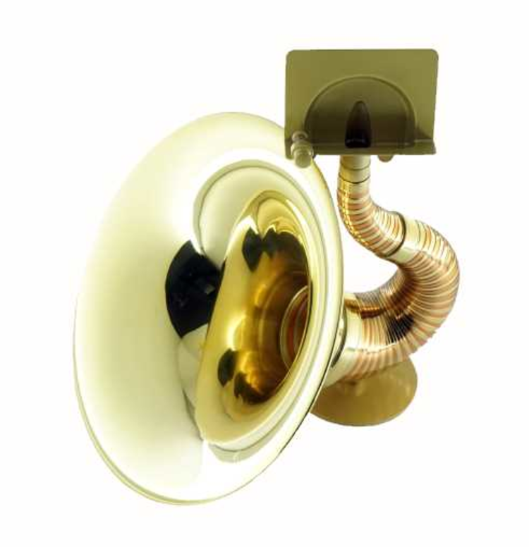 CarolBrass CarolBrass Yellow  / Red Brass Trumpet Desk Speaker