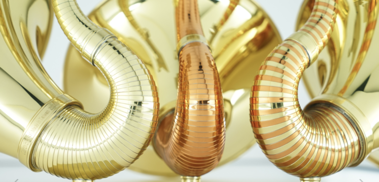 CarolBrass CarolBrass Desk Trumpet III  (Yellow Brass)