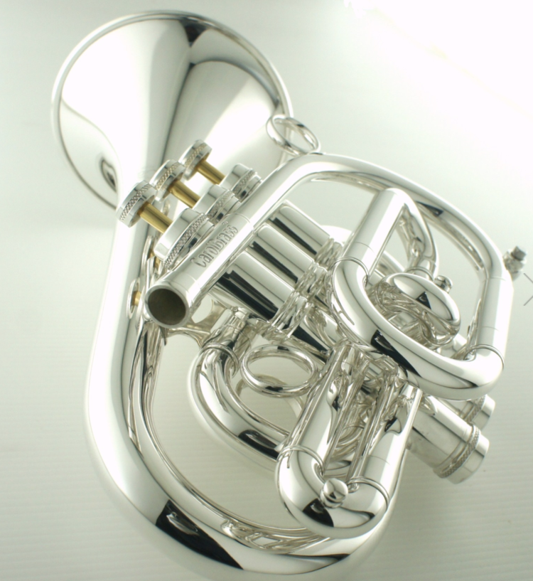 CarolBrass CarolBrass Silver Plated Professional Pocket Trumpet (CPT-3000-GLS(D)-Bb-S)