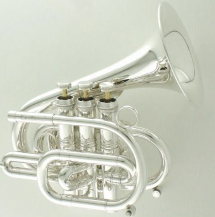 CarolBrass CarolBrass Silver Plated Professional Pocket Trumpet (CPT-3000-GLS(D)-Bb-S)
