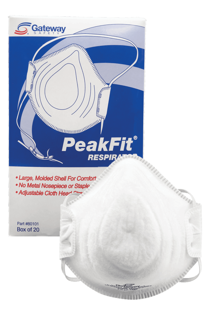 Gateway Safety PeakFit® N95 Disposable Unvented Particulate Respirator, 20/Box