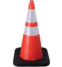 831-03-500-10 - SAFETY CONE  W/REFLECTIVE STRIPES, 28" TALL, 7 LBS