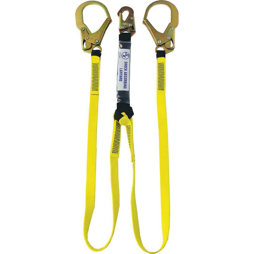 Safe Keeper Dingo Core™ 6ft Dual-Leg External Shock-Absorbing Lanyard with Rebar Hooks