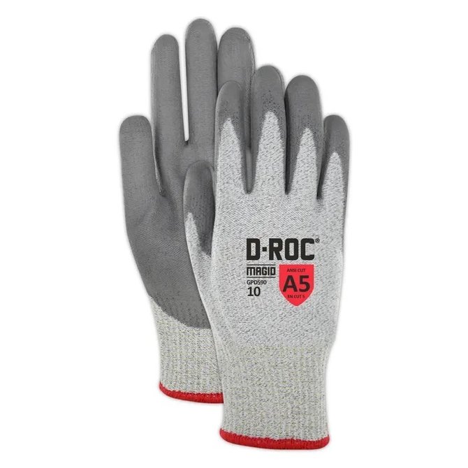 Medium TruForce Nitrile Coated Work Gloves - Gray/Black