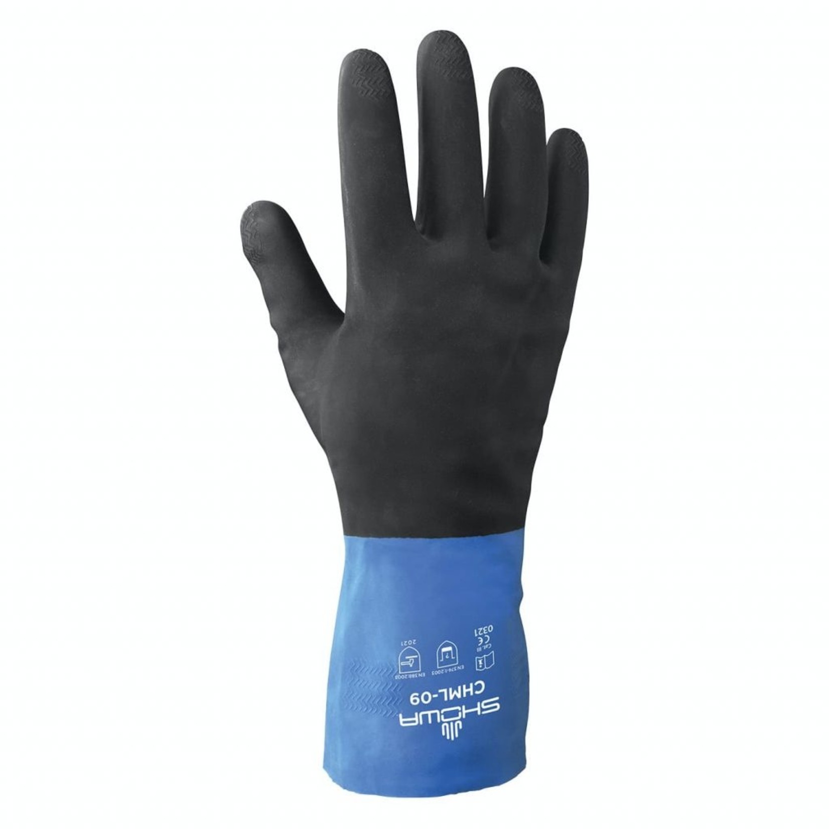 Showa 845 Neoprene Gloves Black/Blue (12 Count)
