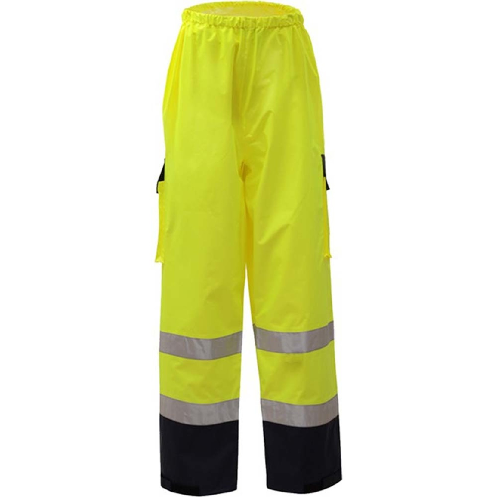 GSS Safety Standard Class E Premium Waterproof Rain Pants Lime/Black