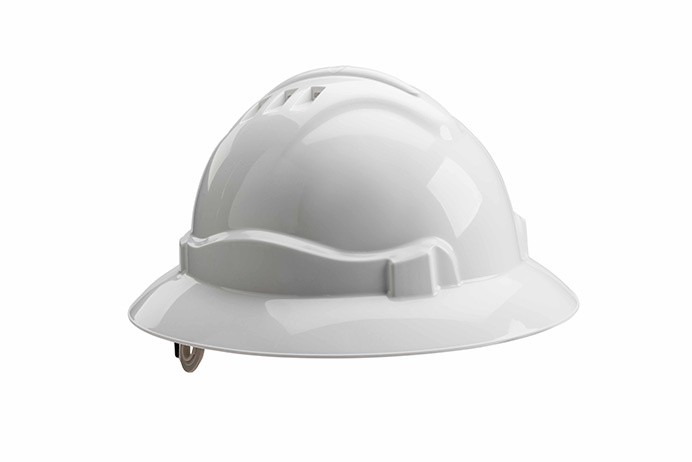 Gateway Safety Serpent® Full Brim Unvented Hard Hat White (72400) - Safety  Solutions and Supply