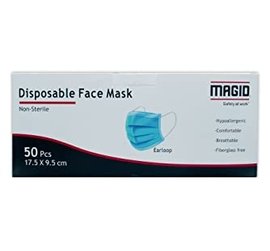 Magid Glove & Safety Disposable 3-ply Mask, 50 Per Box (MM005)