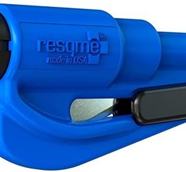 Resqme Car Escape Tool / Seatbelt Cutter / Window Breaker (Blue)