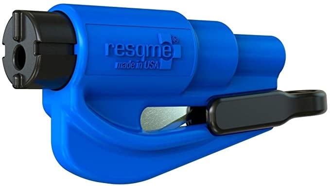 resqme® Car Escape Tool, Seatbelt Cutter / Window Breaker – Pack of 3 Red,  White & Blue