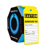 Accuform Signs Caution Barricade Tags 100 Count (TAR136)