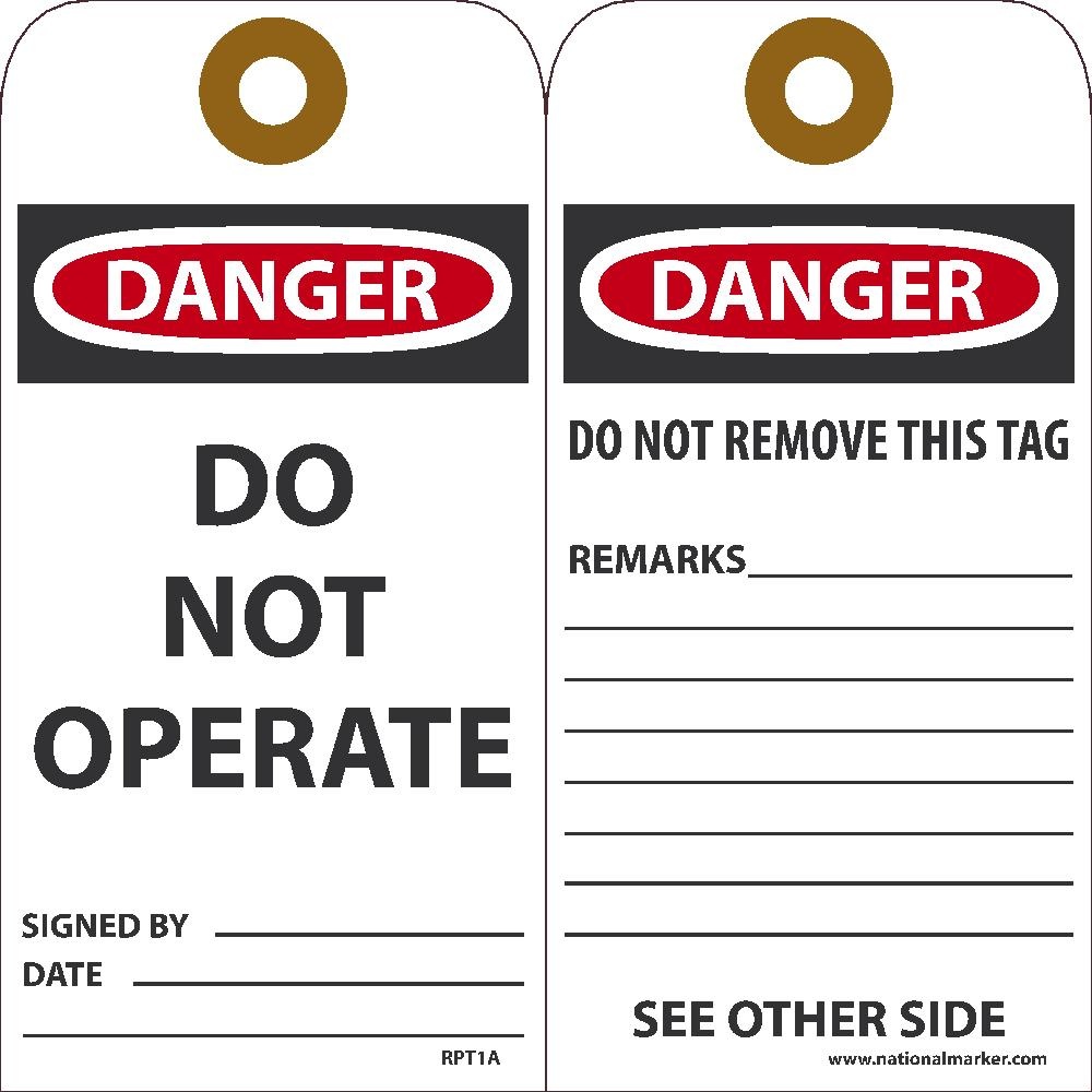 NMC Lockout Danger Tags