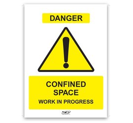 SG World USA WP3CS-US - Confined Space Work Permits - 3-Part Form with Confined Space Danger Sign on Back (Pack of 10)