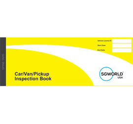 SG World USA CVP-KITPUS - Car, Van Pickup Truck Inspection Book Includes 30 Inspection Forms (2-Part Forms)