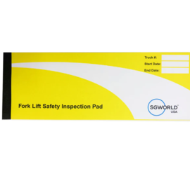 SG World USA FT-KITPUS - Forklift Inspection Book Includes 30 Inspection Forms (2-Part Forms)