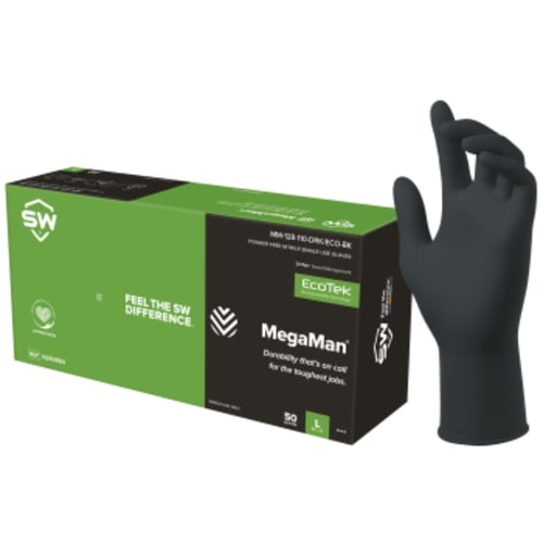 N260885 - Megaman 10 mil Powder-Free 11 Nitrile Gloves. 50 Pair