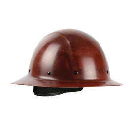 Protective Industrial Products, INC 280-HP1481R-81: Wolfjaw™ Full Brim Smooth Dome Hard Hat with Fiberglass Resin Shell, 8-Point Riveted Textile Suspension and Wheel-Ratchet Adjustment, Natural Brown