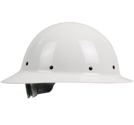 Protective Industrial Products, INC 280-HP1481R-01: Wolfjaw™ Full Brim Smooth Dome Hard Hat with Fiberglass Resin Shell, 8-Point Riveted Textile Suspension and Wheel-Ratchet Adjustment,White