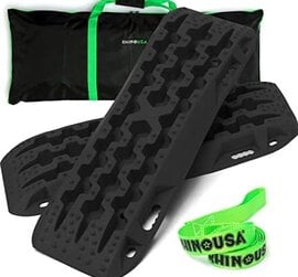 RHINO USA TRACBOARDS-BLK:  Rhino USA Recovery Traction Boards (Black) - Best Off-Road Accessories (1-Pair)