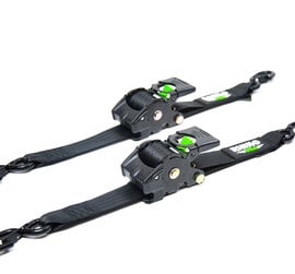 RHINO USA TD-RSRE2X10-BLK-R:   Rhino USA Retractable Ratchet Straps [2 in. x 10 ft., Black, Set of 2]