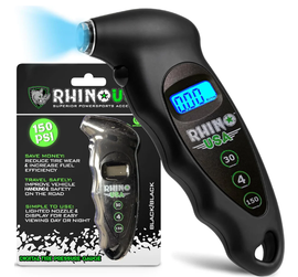 RHINO USA RHNRGAUGEDIGITAL:  Rhino USA Digital Tire Pressure Gauge 150 PSI.