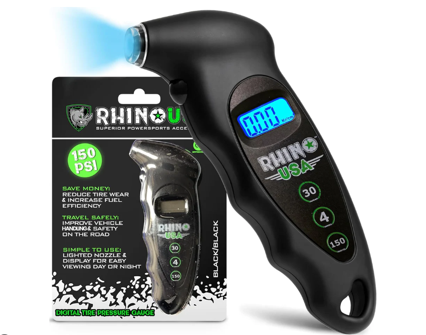 RHINO USA RHNRGAUGEDIGITAL:  Rhino USA Digital Tire Pressure Gauge 150 PSI.