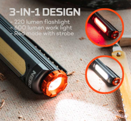 NEBO NEB-FLT-1033: Big Larry 600 Rechargeable Work Light