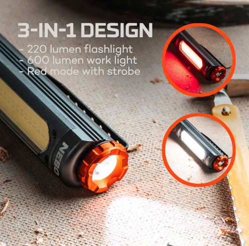 NEBO NEB-FLT-1033: Big Larry 600 Rechargeable Work Light