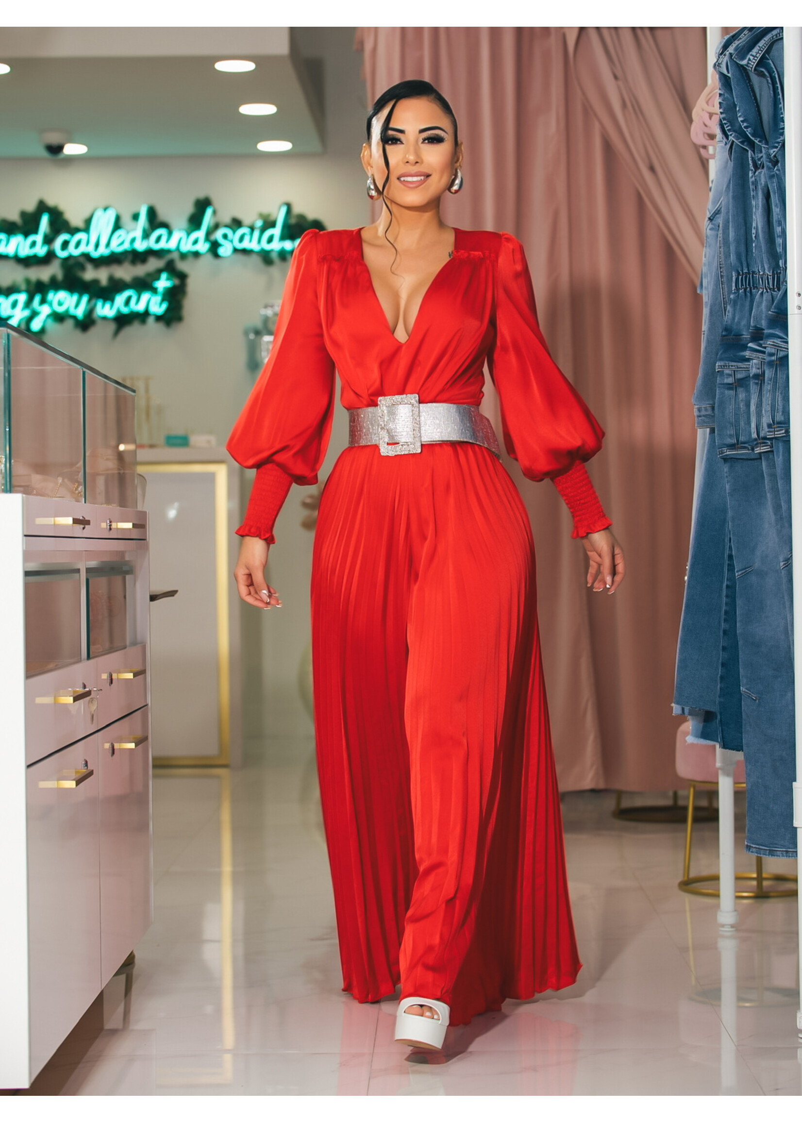 Chic Pleated Jumpsuit