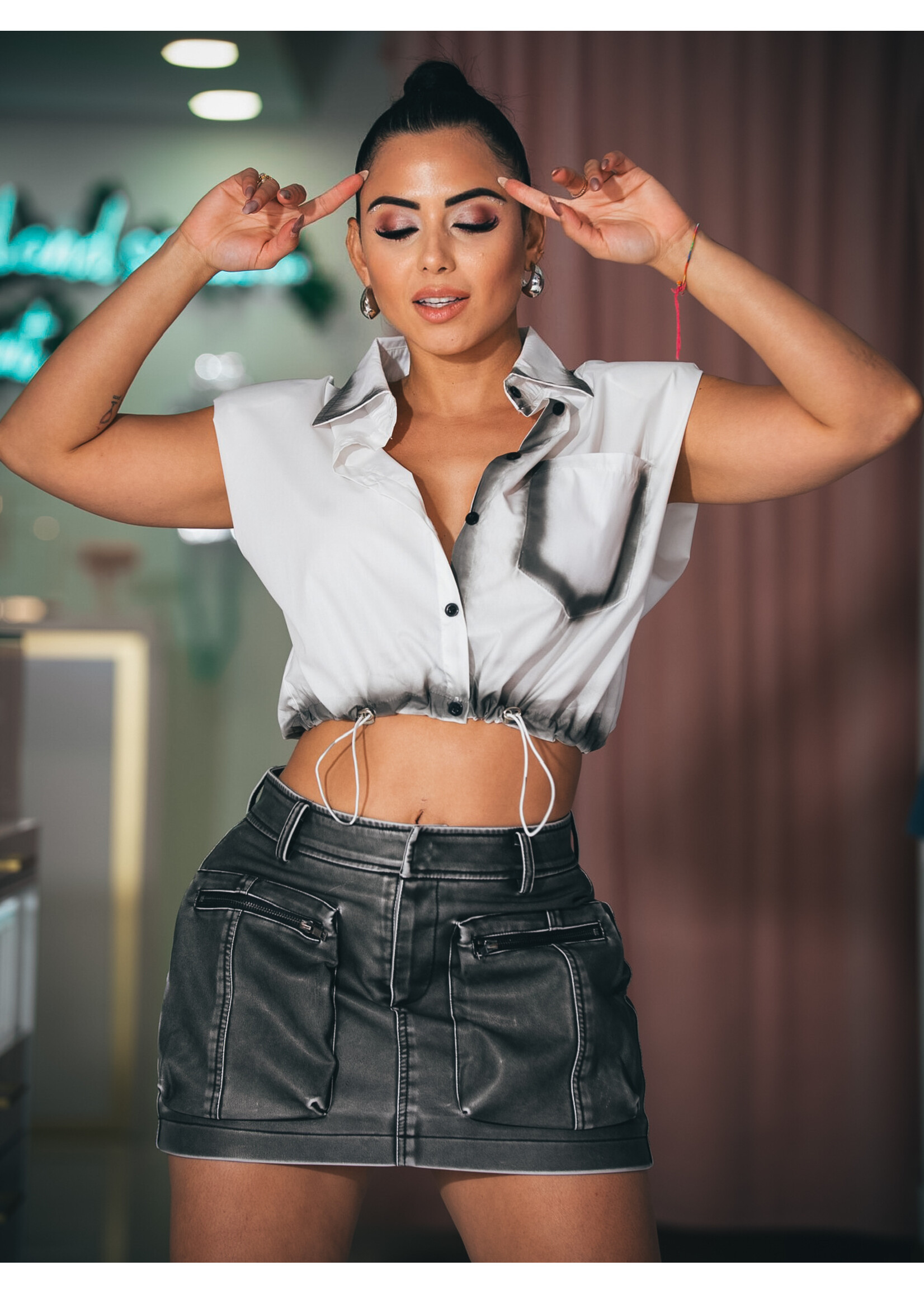 Modern Urban Cargo Mini Skirt