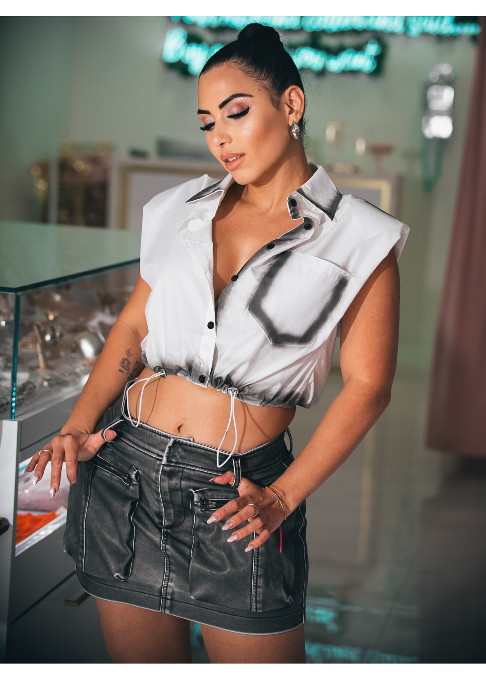 Modern Urban Cargo Mini Skirt